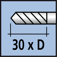 Schneidlänge 30&nbsp;x&nbsp;Durchmesser