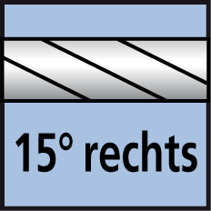 Spiralwinkel 15° rechts