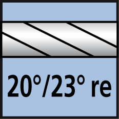 Spiralwinkel 20°/23° rechts
