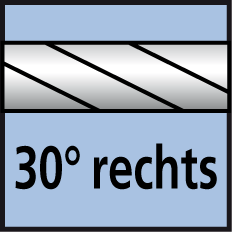 Spiralwinkel 30° rechts