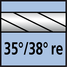 Spiralwinkel 35°/38° rechts
