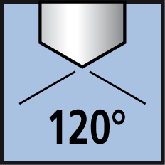 Spitzenwinkel 120°